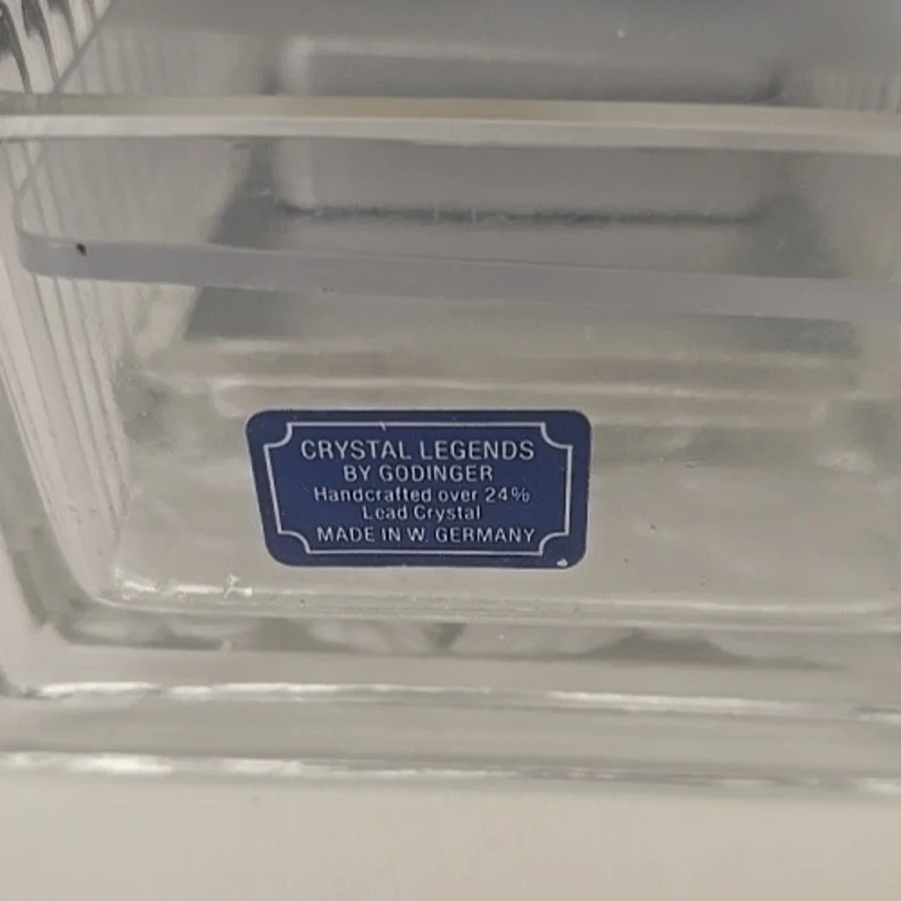 Vintage Crystal Legends By Godinger Quartz Clock, 24% Lead Crystal